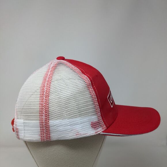 Craftsman ACE Snapback Mesh Back Trucker Hat Red OSFM Embroidered Colorblock - Picture 4 of 7